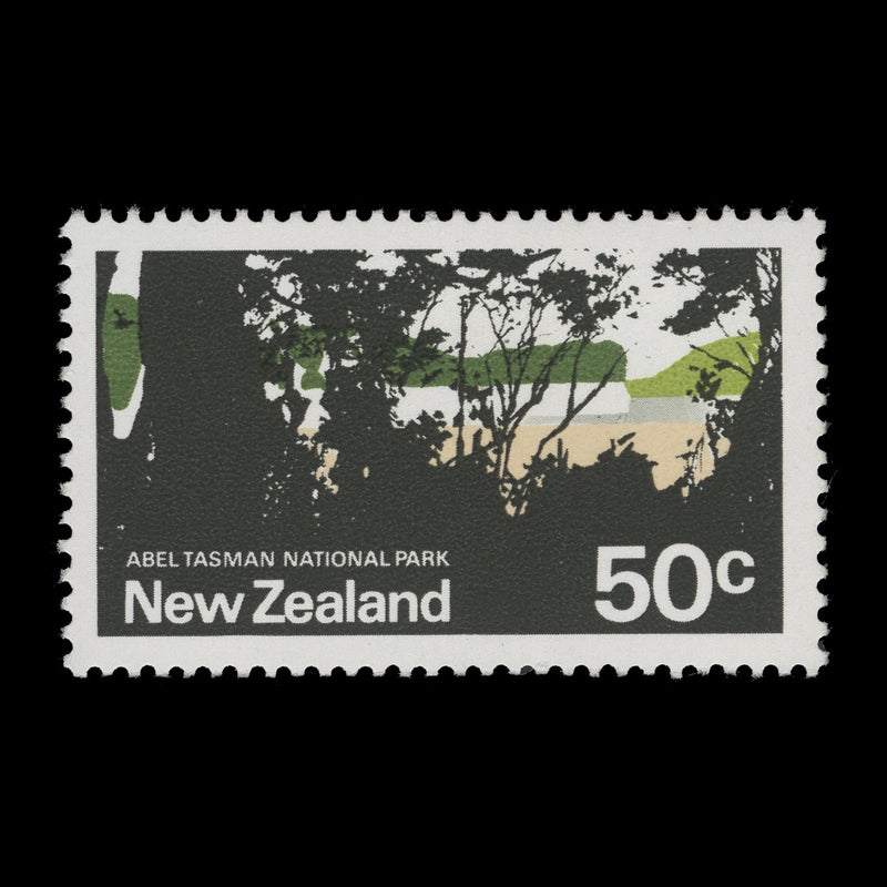 New Zealand 1971 (Variety) 50c Abel Tasman National Park with dark green shift