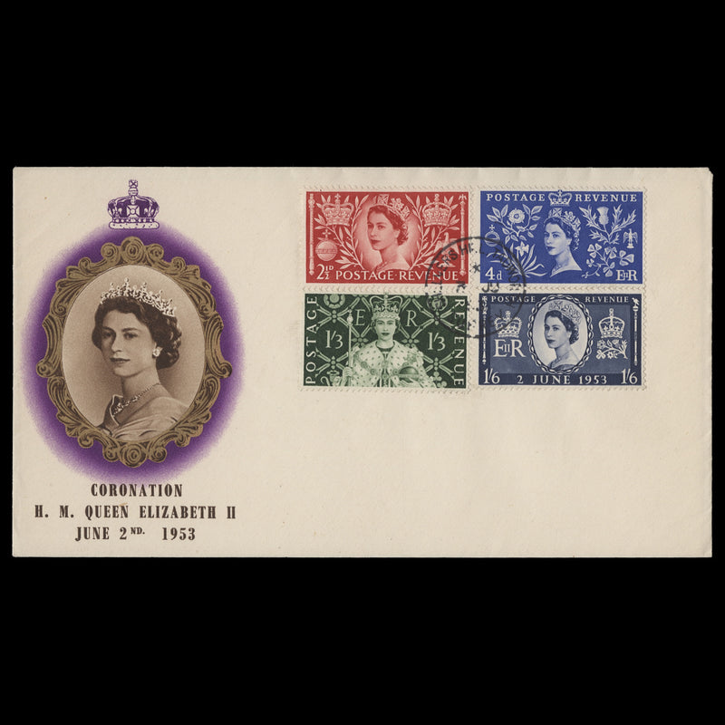 Great Britain 1953 Coronation first day cover, SHELVERS HILL