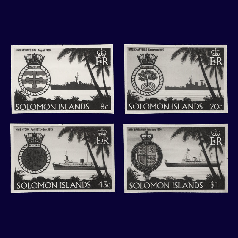 Solomon Islands 1981 Ships & Crests photographic proofs