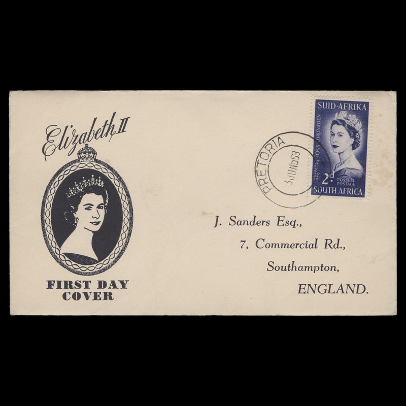 South Africa 1953 (FDC) 2d Coronation, PRETORIA