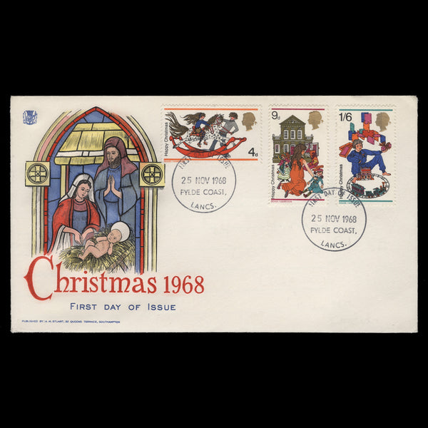 Great Britain 1968 Christmas first day cover FYLDE COAST