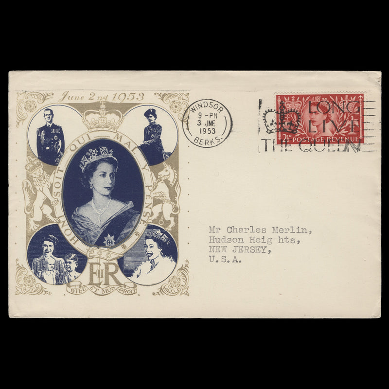 Great Britain 1953 (FDC) 2½d Coronation, WINDSOR