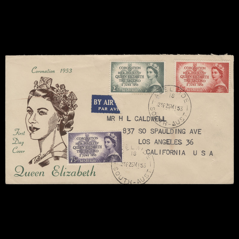 Australia 1953 Coronation first day cover, ADELAIDE