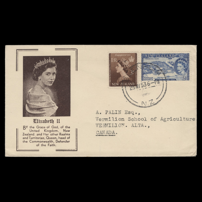 New Zealand 1953 Coronation first day cover, BLENHEIM