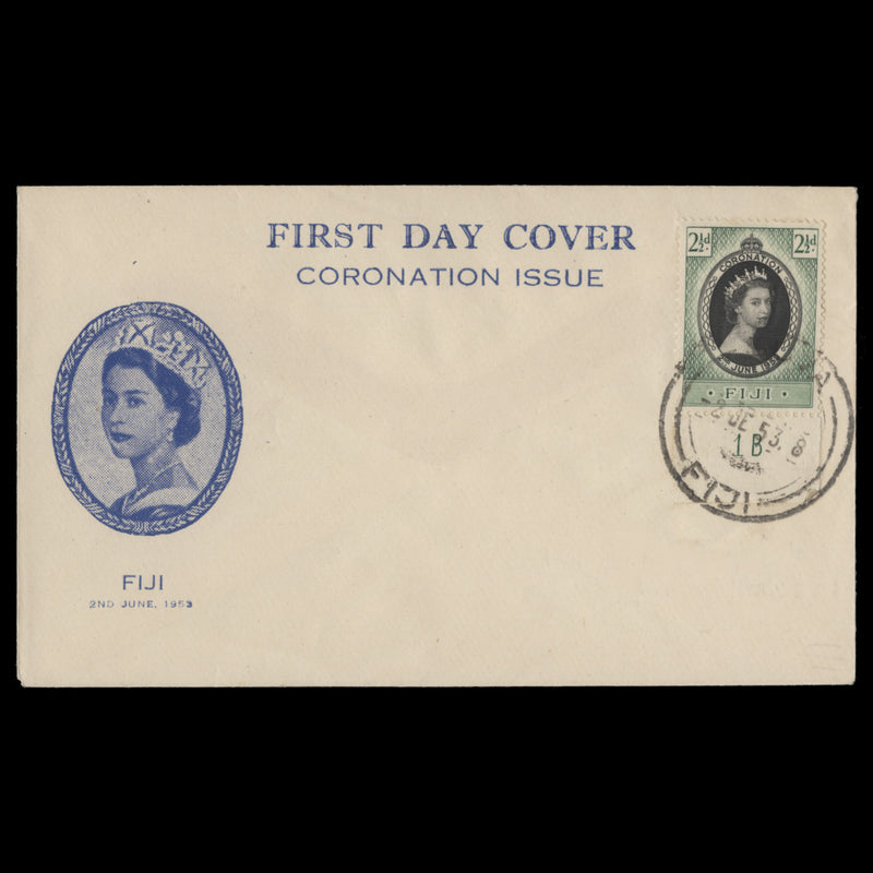 Fiji 1953 (FDC) 2½d Coronation, SUVA