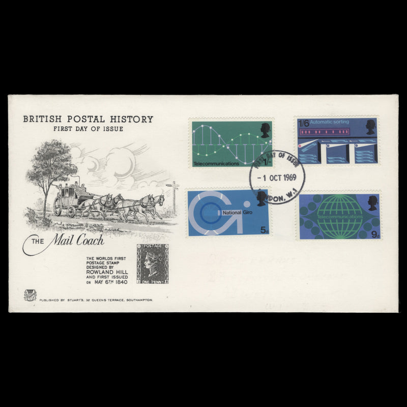 Great Britain 1969 Post Office Technology first day cover, LONDON W1