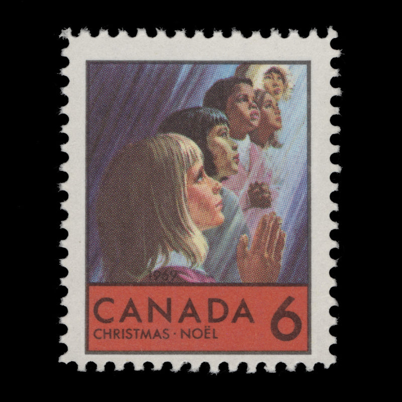 Canada 1969 Variety 6c Christmas missing black ZEBOOSE.COM