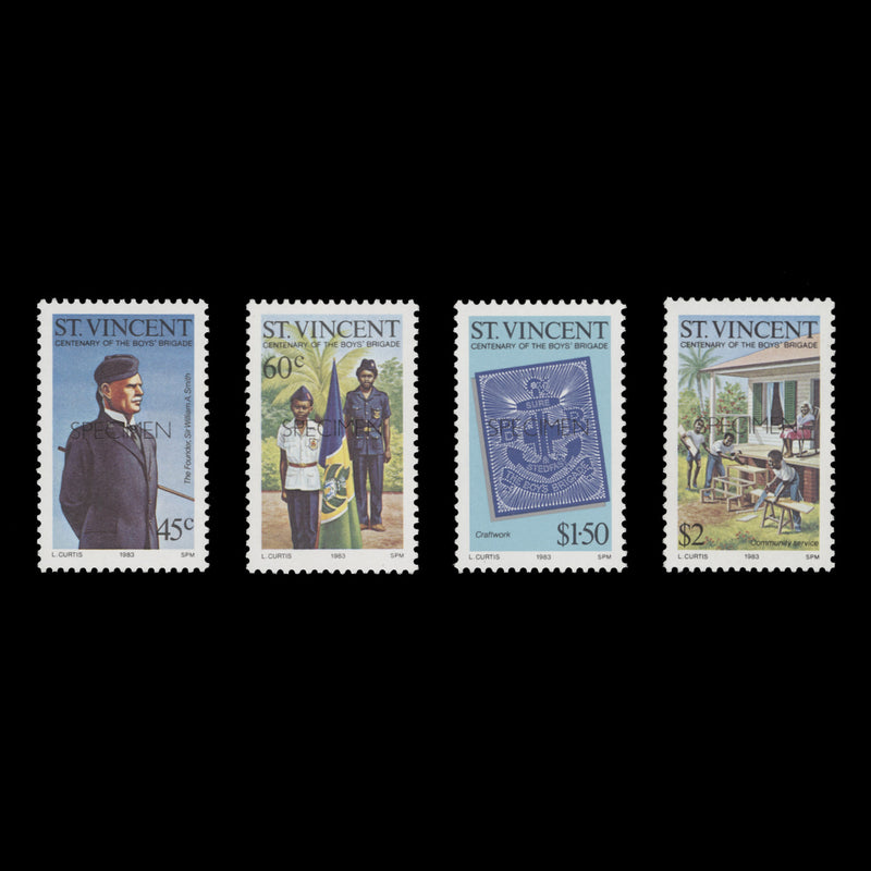 Saint Vincent 1983 (MNH) Boys' Brigade Centenary SPECIMEN set