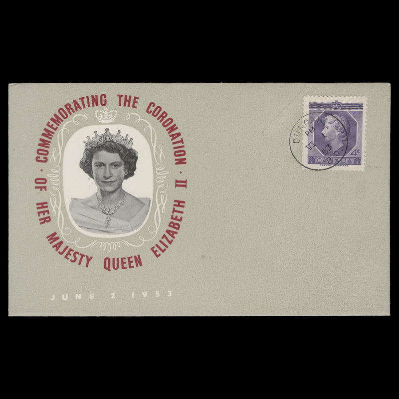 Canada 1953 (FDC) 4c Coronation, DUNCAN