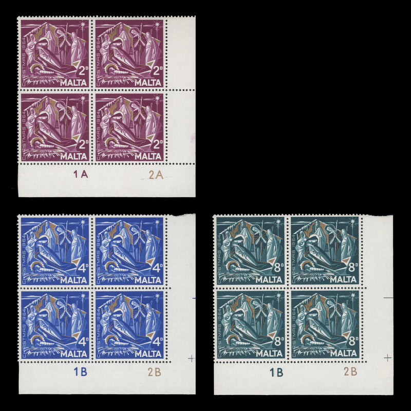 Malta 1964 (MNH) Christmas plate blocks