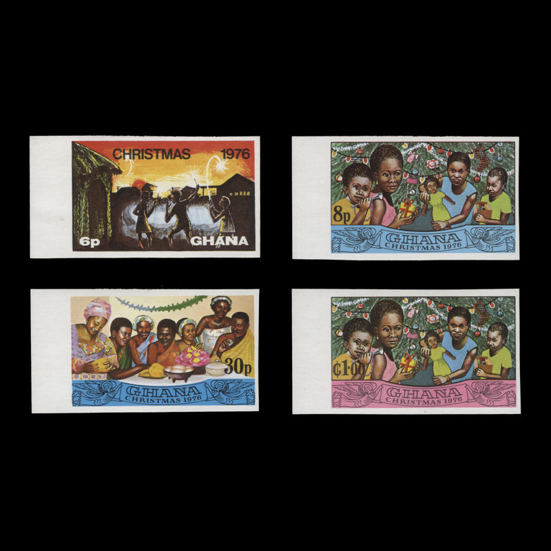 Ghana 1976 (Variety) Christmas imperf singles