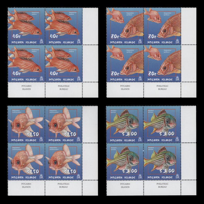 Pitcairn Islands 2003 (MNH) Squirrel Fish imprint blocks