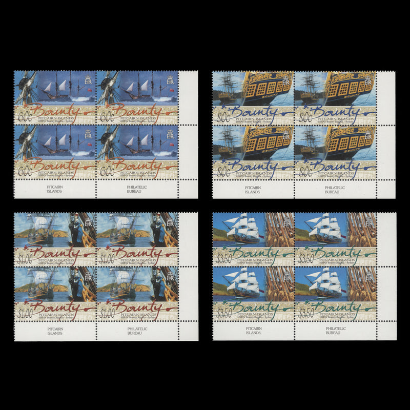 Pitcairn Islands 2004 (MNH) HMAV Bounty Replica imprint blocks