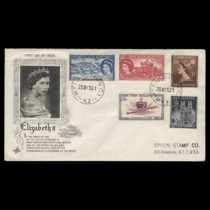 New Zealand 1953 Coronation first day cover, WELLINGTON