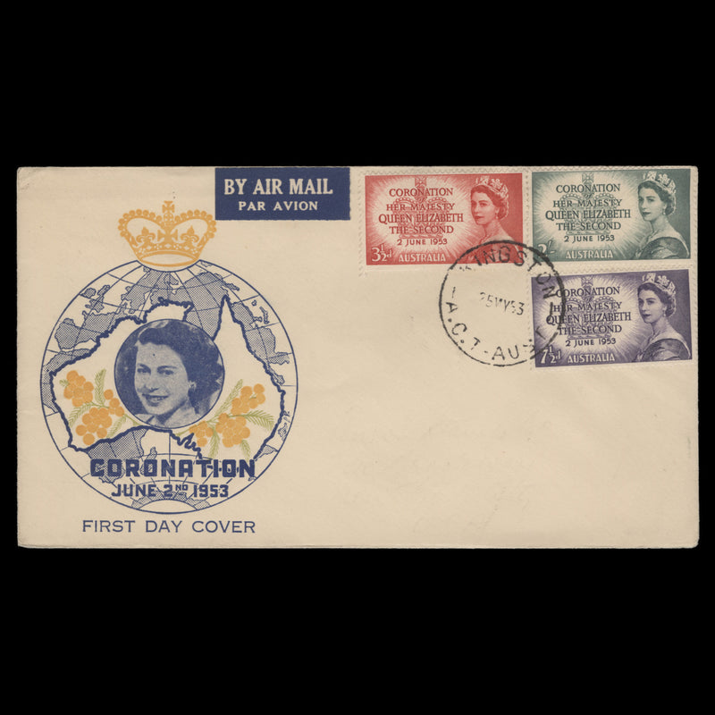 Australia 1953 Coronation first day cover, KINGSTON