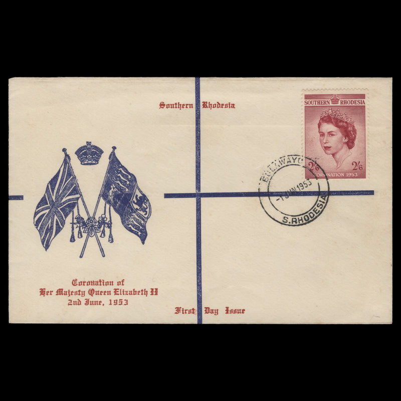 Southern Rhodesia 1953 (FDC) 2s6d Coronation, BULAWAYO