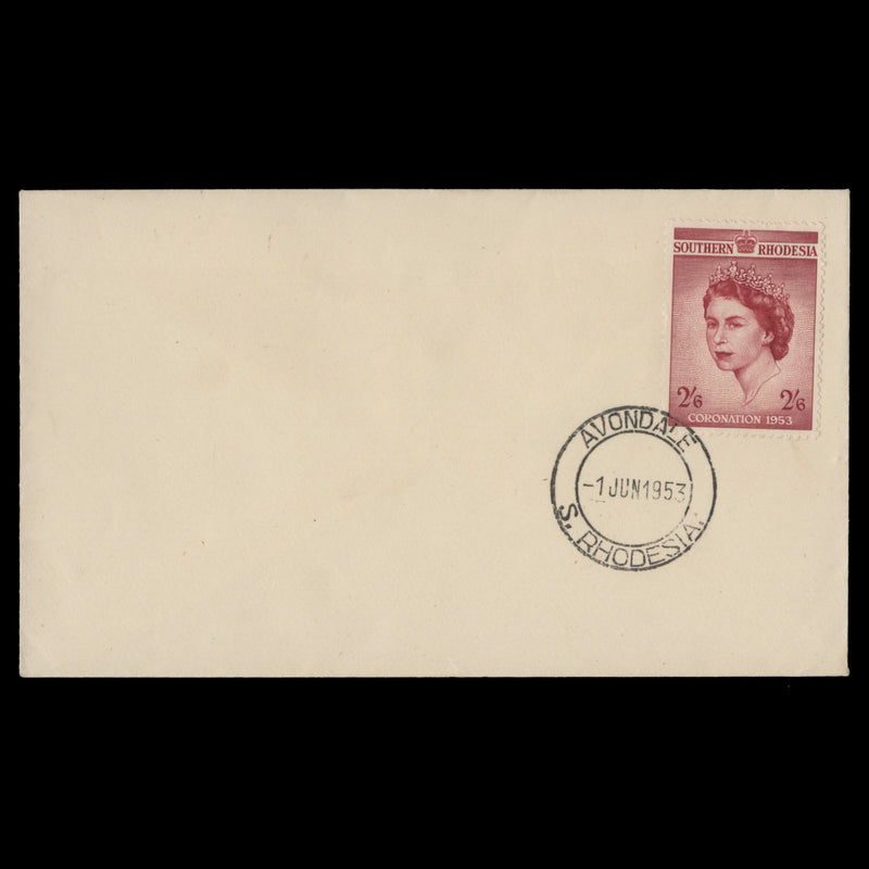 Southern Rhodesia 1953 (FDC) 2s6d Coronation, AVONDALE