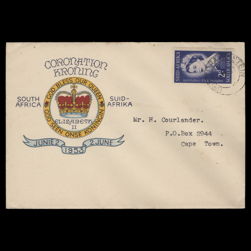 South Africa 1953 (FDC) 2d Coronation, GROOTDRAKENSTEIN