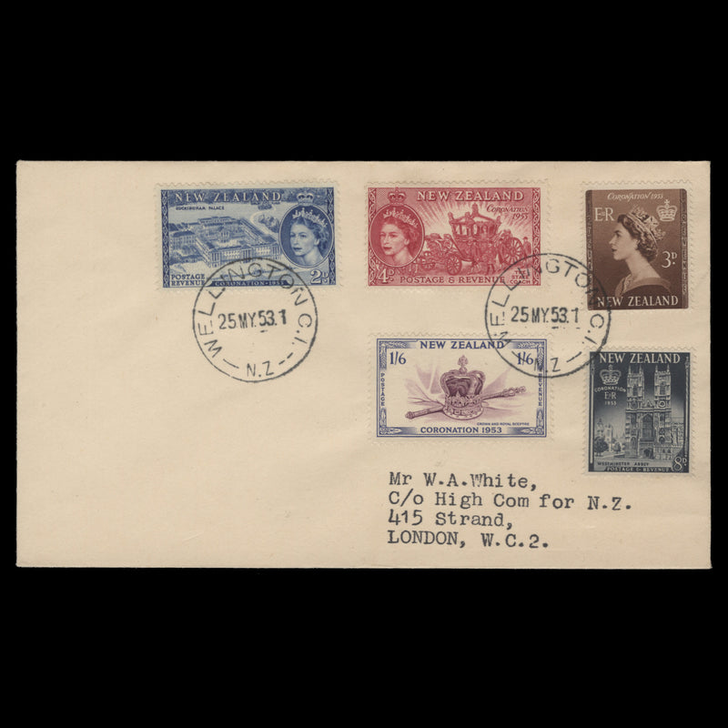 New Zealand 1953 Coronation first day cover, WELLINGTON