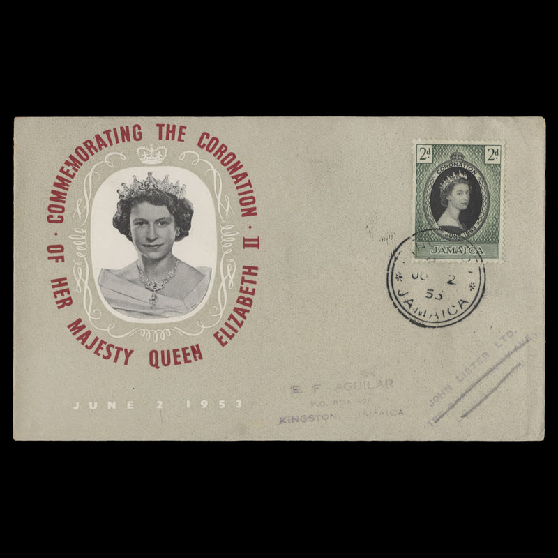 Jamaica 1953 (FDC) 2d Coronation, KINGSTON