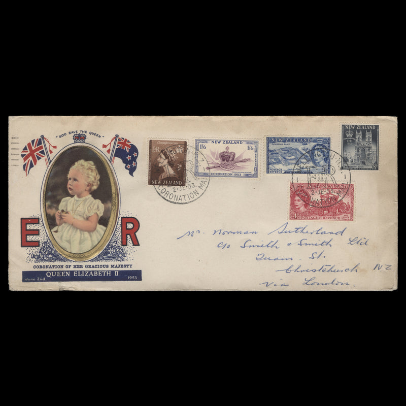 New Zealand 1953 Coronation day flight cover, WELLINGTON