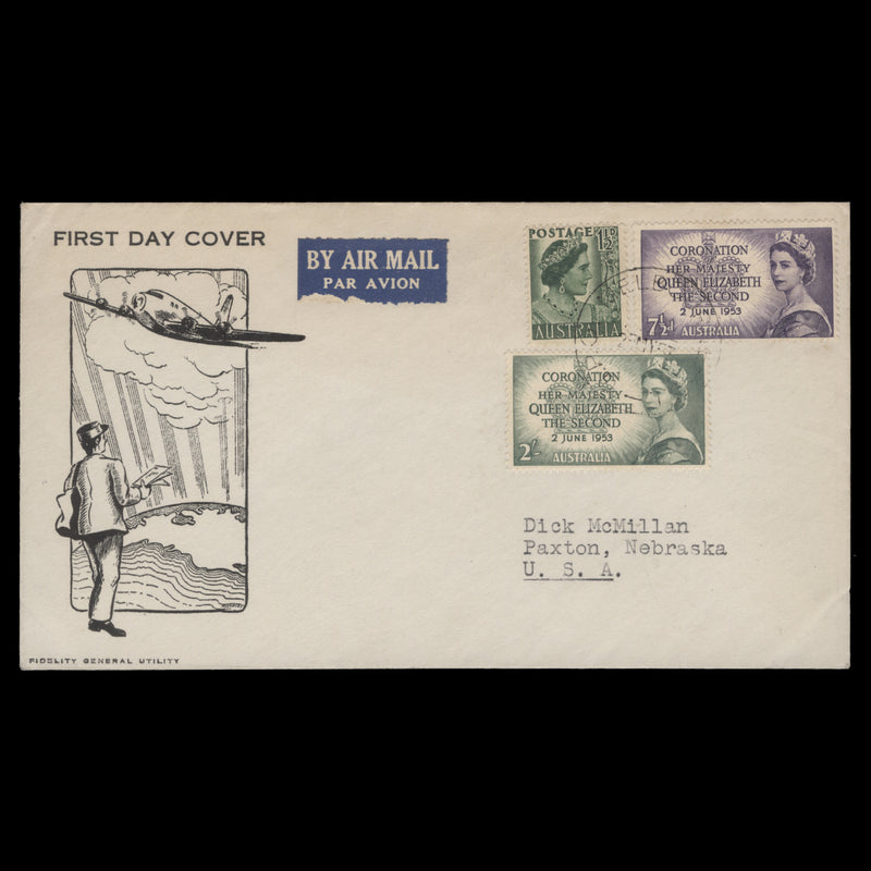 Australia 1953 Coronation first day cover, MELBOURNE