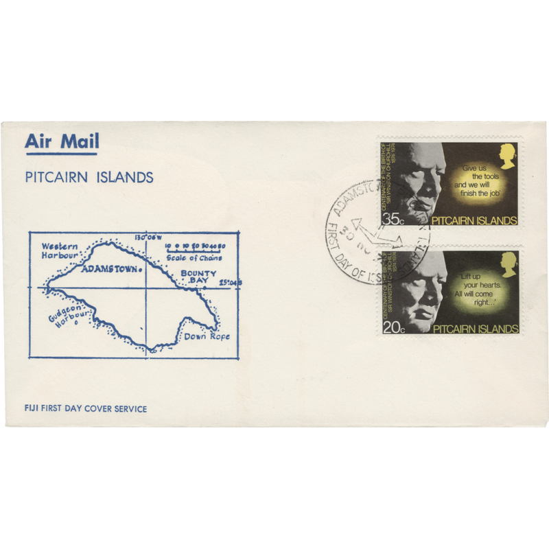 Pitcairn Islands 1974 (FDC) Churchill Birth Centenary