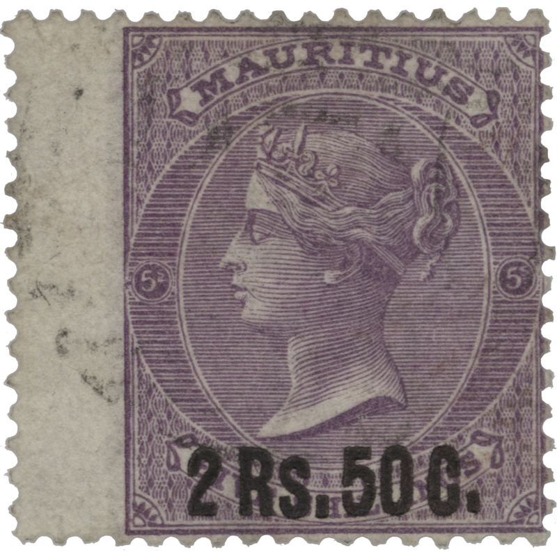 Mauritius 1878 (Used) Rs2.50/5s Bright Mauve