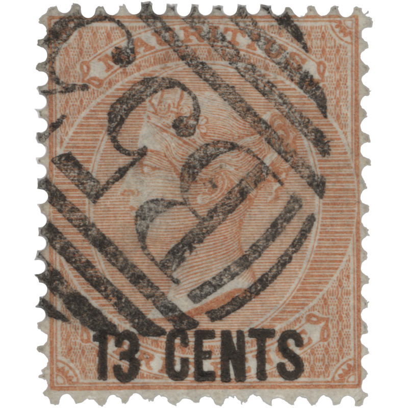 Mauritius 1878 (Used) 13c/3d Orange-Red