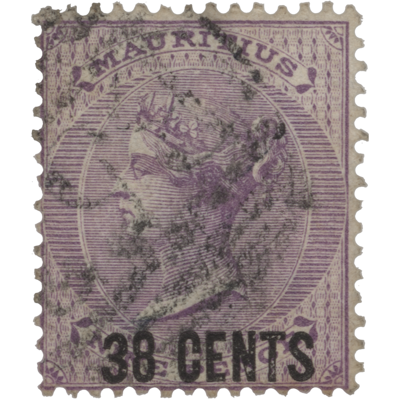 Mauritius 1878 (Used) 38c/9d Pale Violet