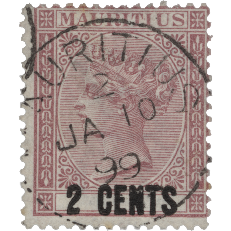 Mauritius 1878 (Used) 2c Dull Rose