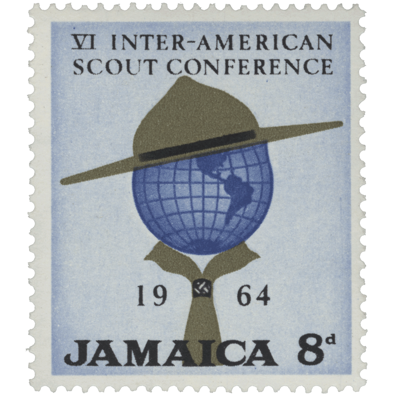 Jamaica 1964 (Variety) 8d Scout Conference with inverted watermark