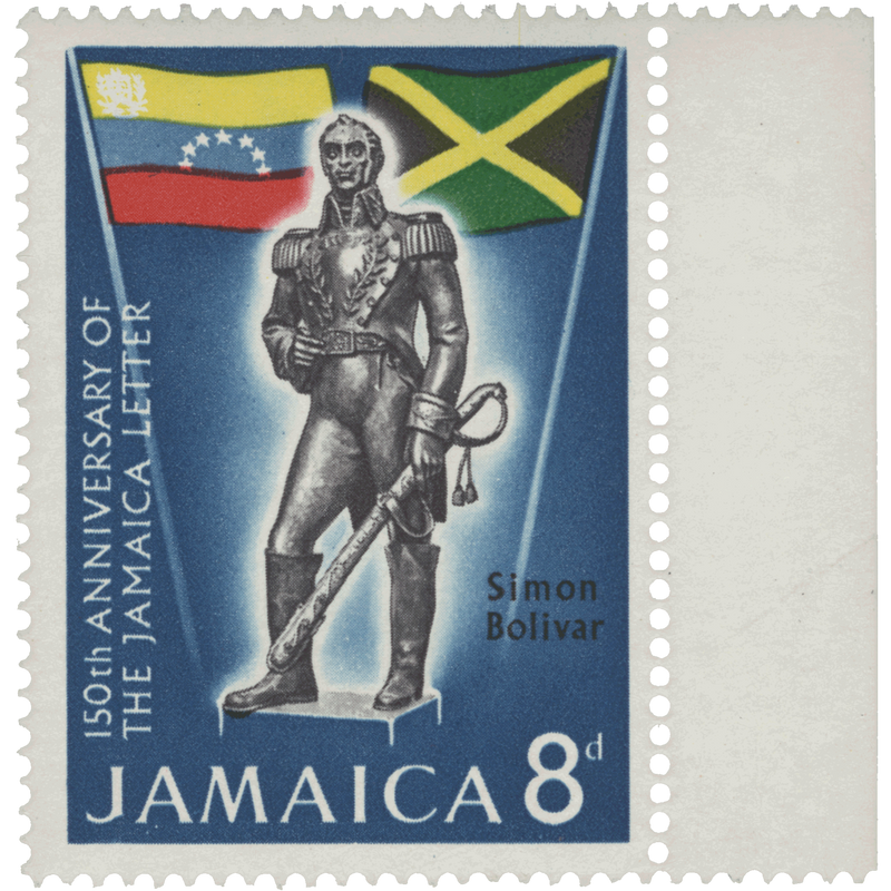 Jamaica 1966 (Variety) 8d Anniversary of 'Jamaica Letter', inverted watermark