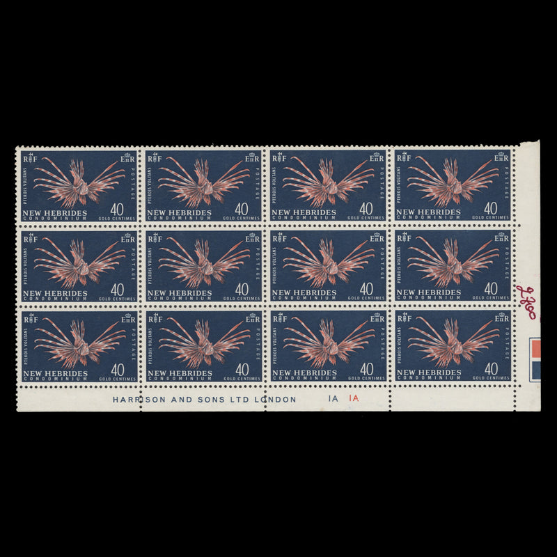 New Hebrides 1965 (MNH) 40c Lionfish