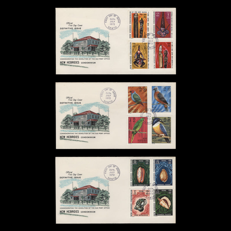 New Hebrides 1972 (FDC) Definitives