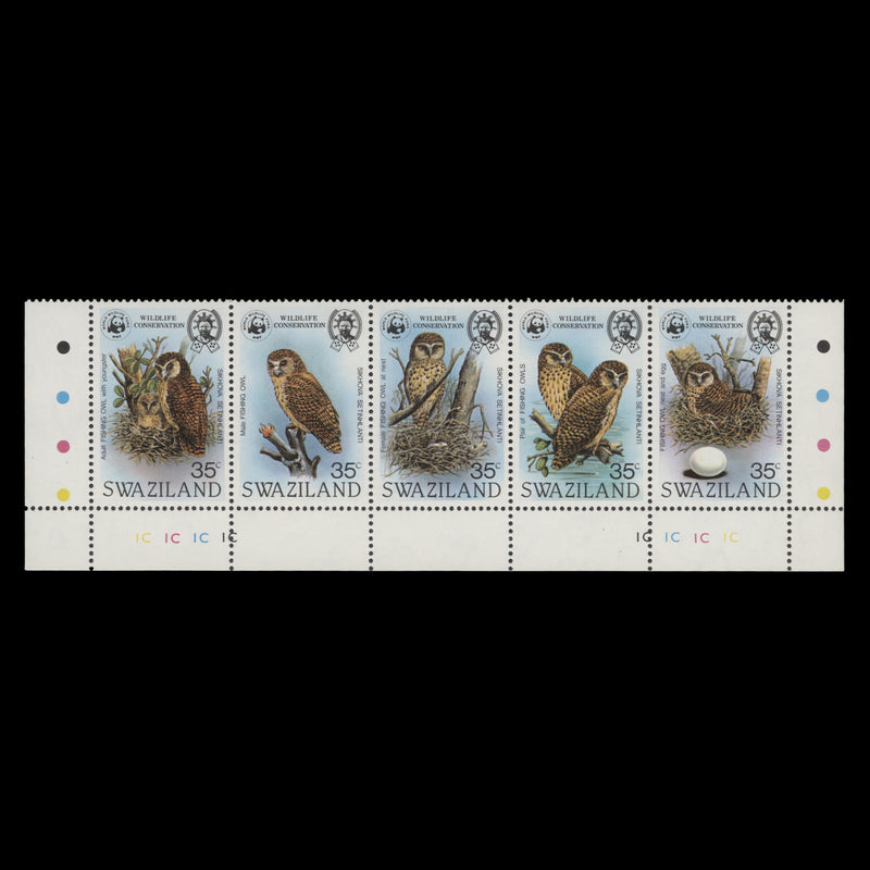 Swaziland 1982 (MNH) Wildlife Conservation plate 1C–1C–1C–1C strip