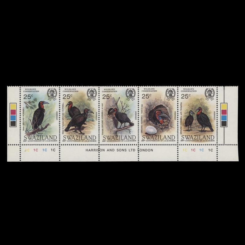 Swaziland 1985 (MNH) Wildlife Conservation plate 1C–1C–1C–1C strip