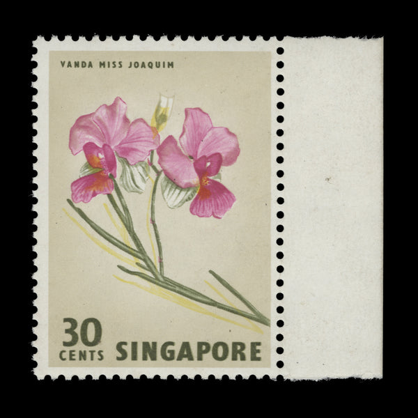 Singapore 1963 (Variety) 30c Vanda 'Miss Joaquim' with yellow shift